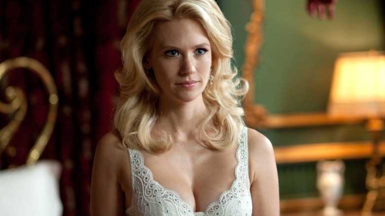 Emma Frost in a bra in "X-Men: First Class" (2011)