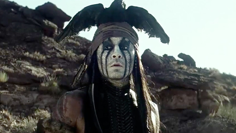 Tonto looking nervous in "The Lone Ranger" (2013)