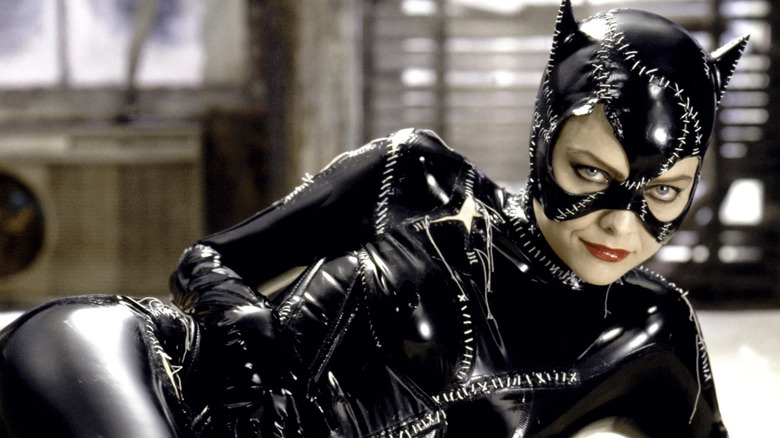Catwoman reclines on a bed in "Batman Returns' (1992)