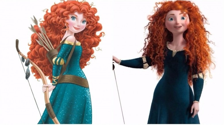 Princess Merida side by side in "Brave" (2012)