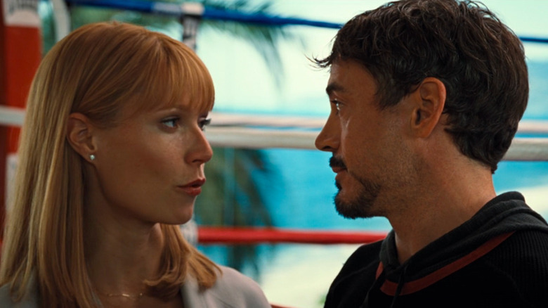 Pepper Potts Tony Stark boxing ring