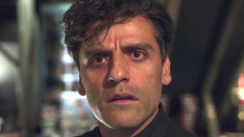 Oscar Isaac making a weird face