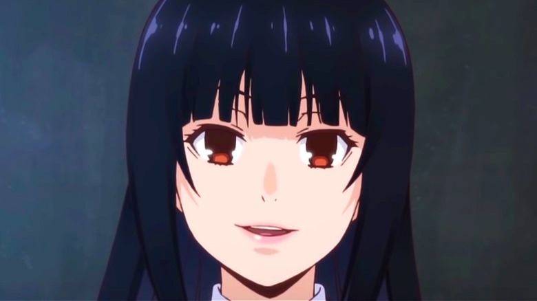 Yumeko pretending to be sweet and innocent