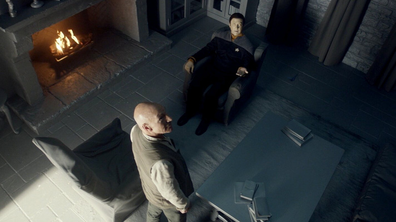 Picard sits with Data