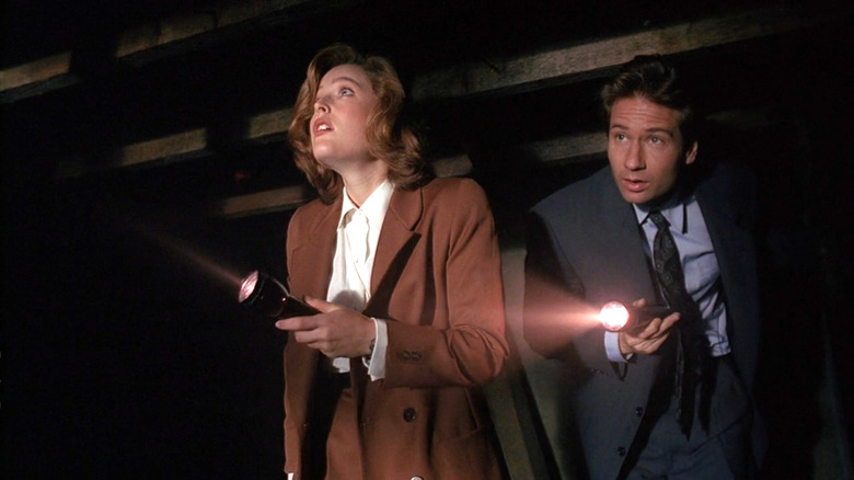 Mulder and Scully investigating