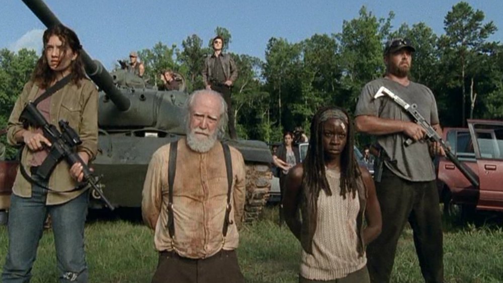 Danai Gurira, Norman Reedus, and other cast members on AMC's The Walking Dead