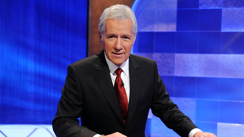 Alex Trebek hosting Jeopardy!