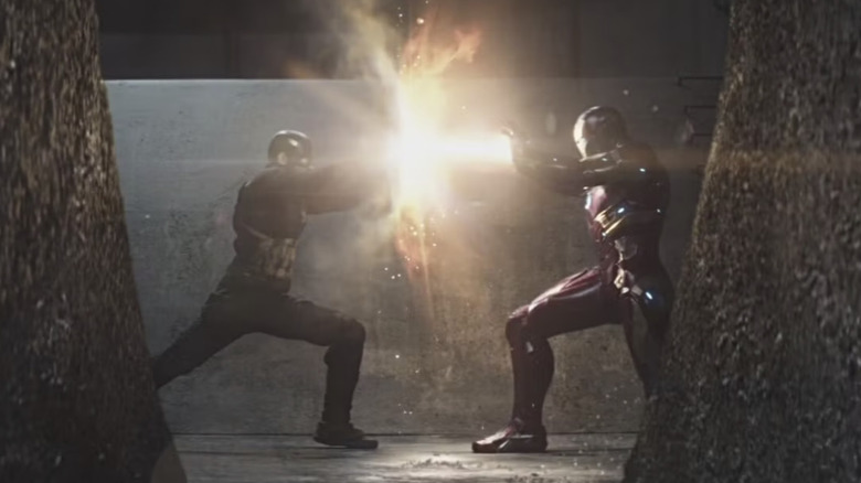 Cap and Tony go head to head in "Captain America: Civil War" (2016)