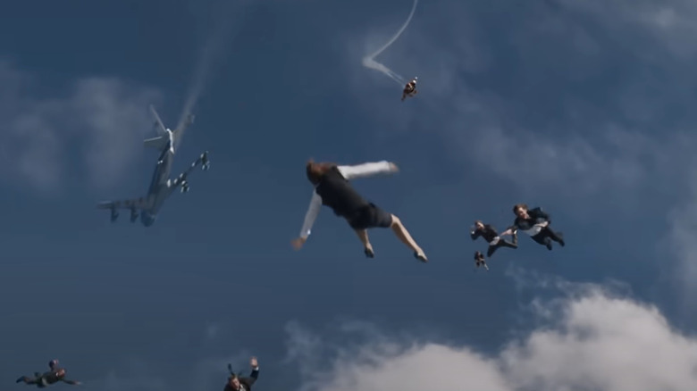 Iron Man rescues Air Force One crew in "Iron Man 3" (2013)