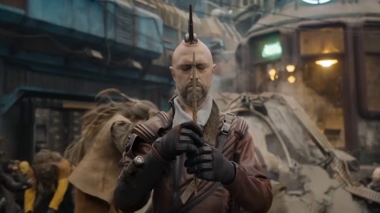 Kraglin prepares to launch Yondu's arrow in "Guardians of the Galaxy Vol. 3" (2023)