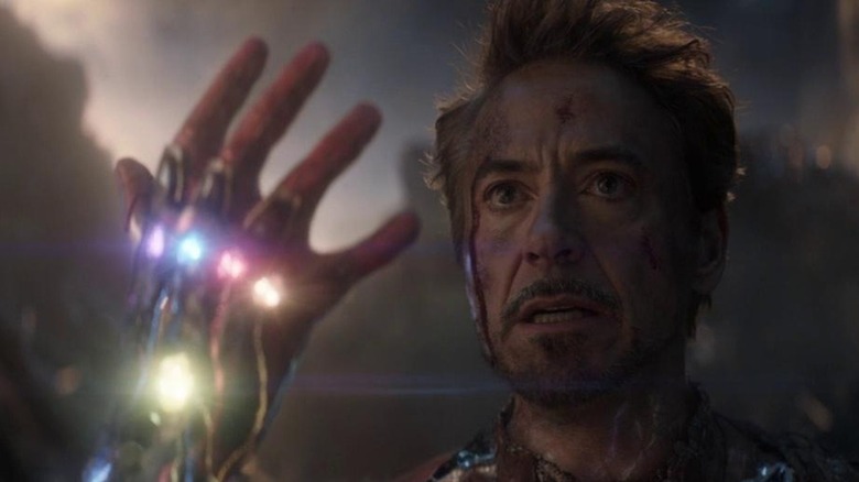 Tony Stark wields the Infinity Stones in "Avengers: Endgame" (2019)