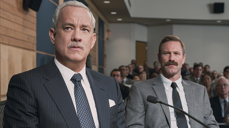 Tom Hanks and Aaron Eckhardt in Sully