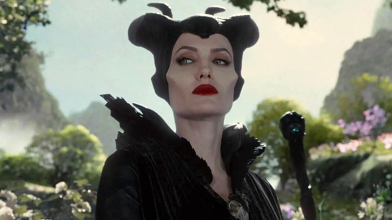 Maleficent looking ominously to the side