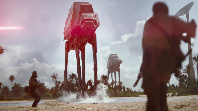 A scene from the original Rogue One finale