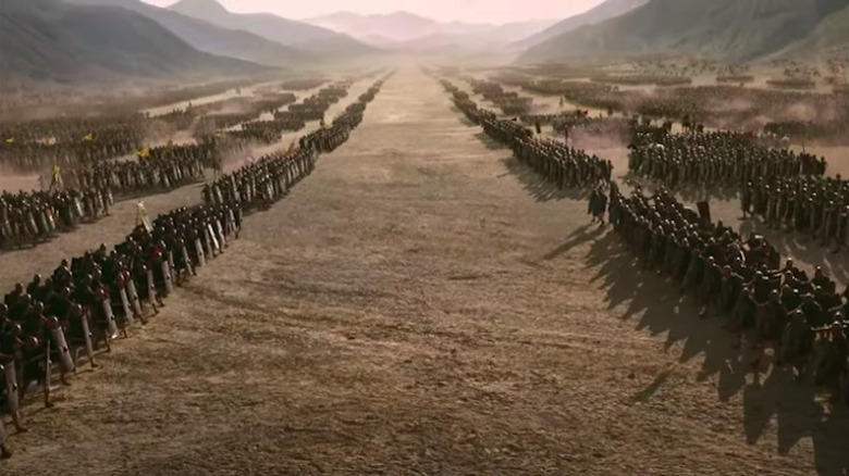 Armies line up for battle on Rome