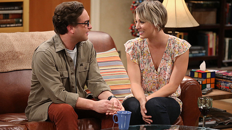 Leonard and Penny look at each other lovingly