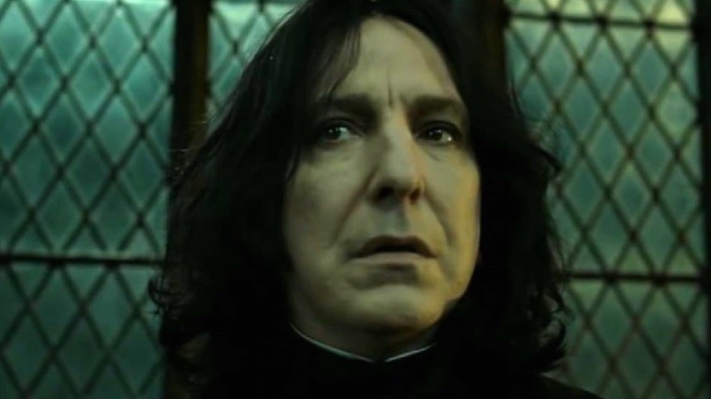 Snape standing by window before death Harry Potter