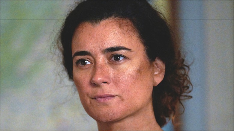 Ziva David looking concerned