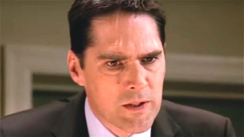 Aaron Hotchner staring down a suspect