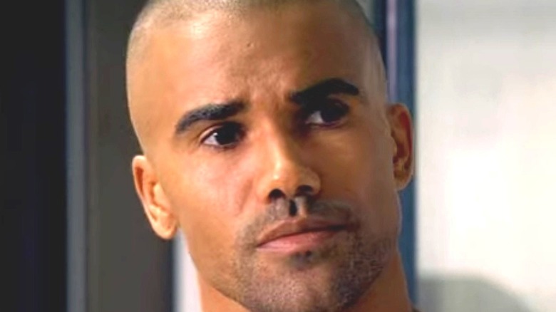 Shemar Moore furrowing his brow
