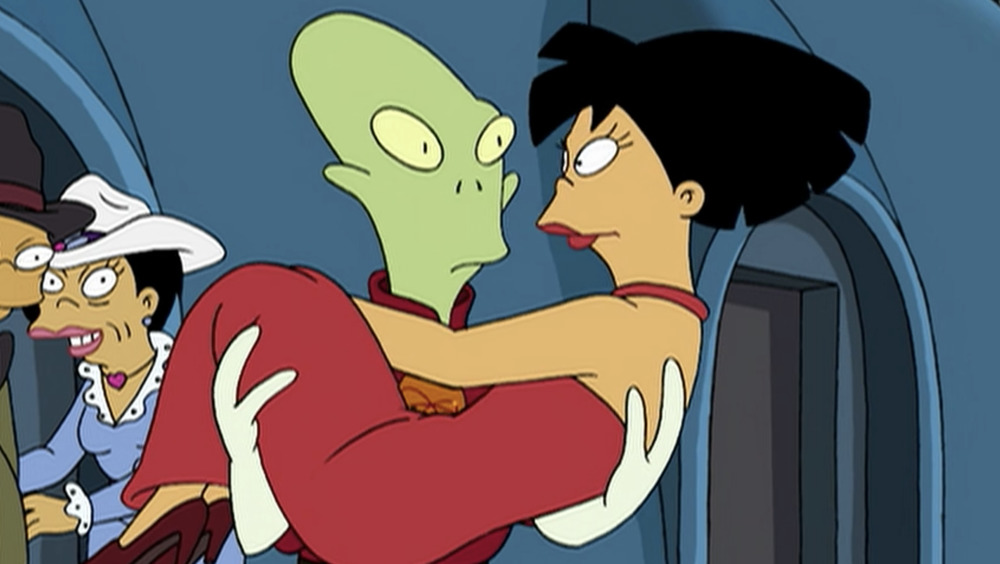 Kif Kroker carrying Amy Wong