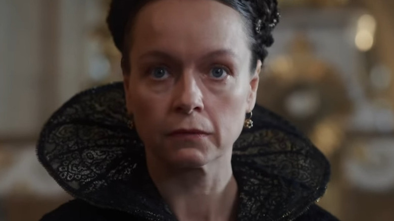 Samantha Morton looking severe