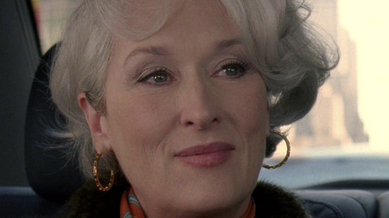 Miranda Priestly half smiles