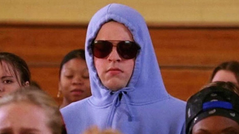 Daniel Franzese pouts in auditorium