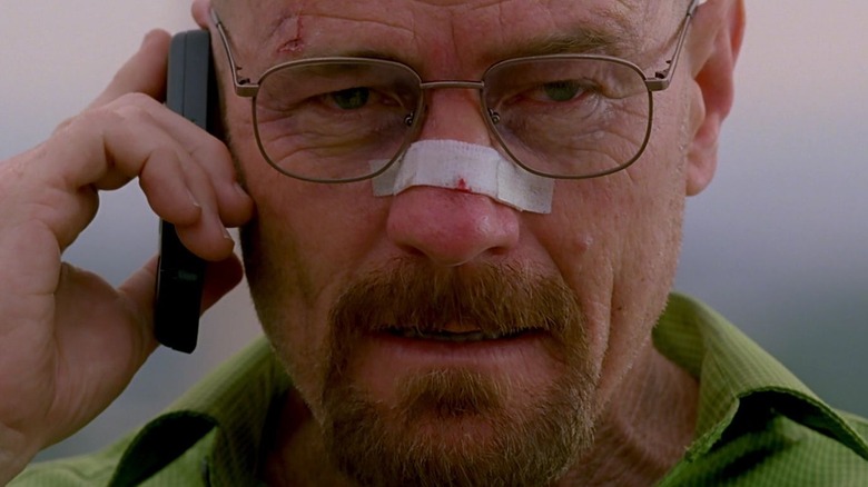Walter White talks on cell phone