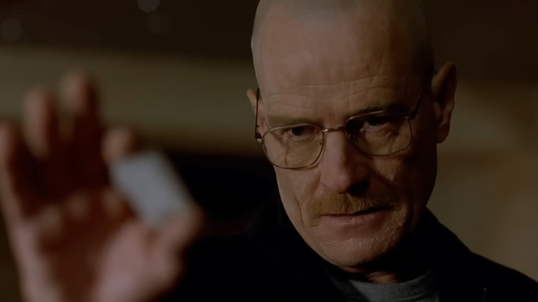 Walter White talks on cell phone