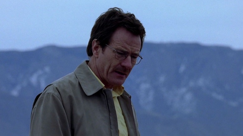 Walter White outside at dusk