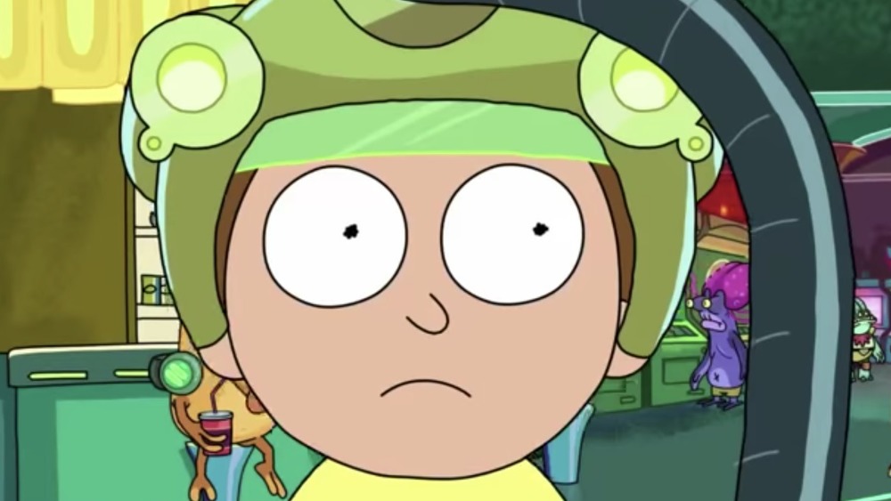 Morty in gaming helmet