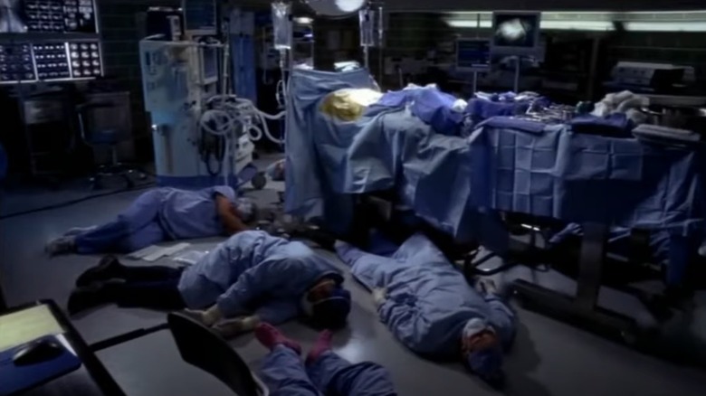 doctors lie unconscious in OR