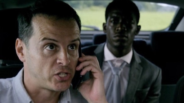 Andrew Scott on phone angry yelling