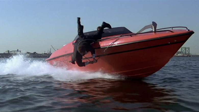 Nicolas Cage falling off of speed boat