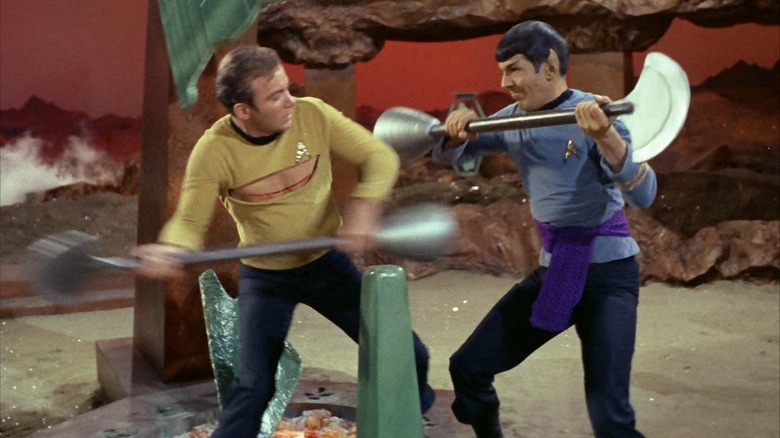 Kirk and Spock fight to the death
