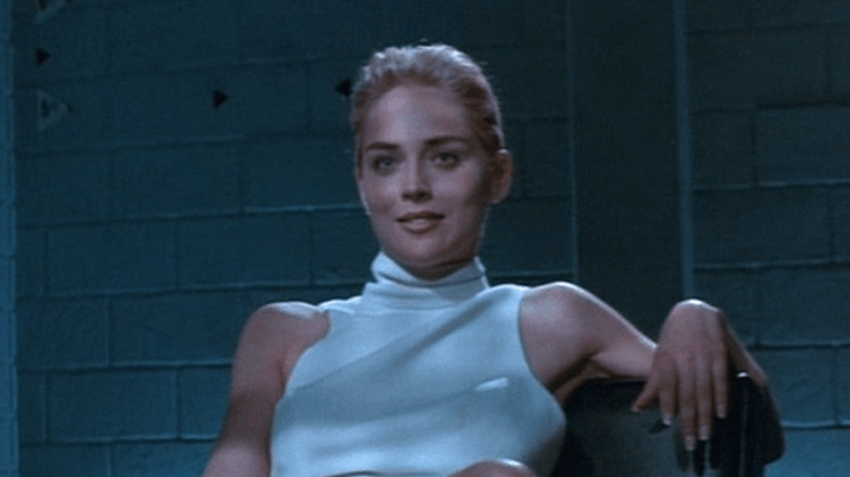 Sharon Stone crossing legs