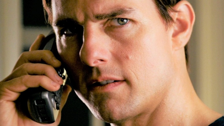 Ethan Hunt talks on phone