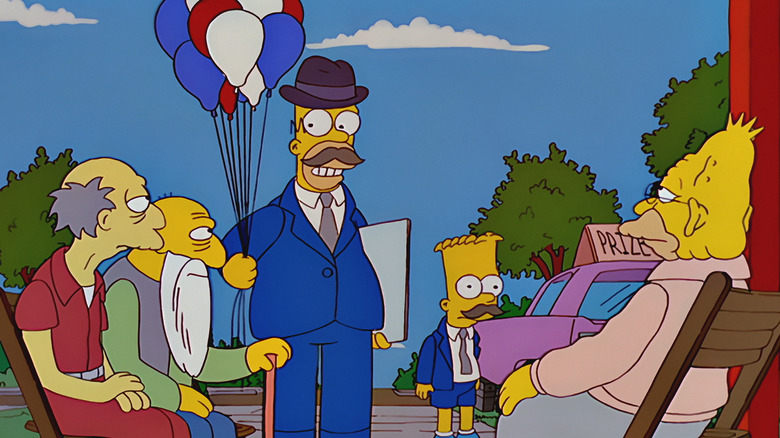 Homer and Bart attempt con artistry in "The Great Money Caper" (2000)