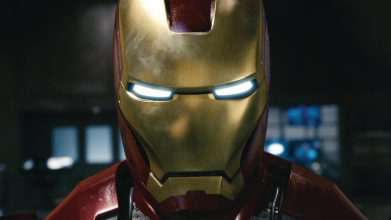 Iron Man armor glowing eyes