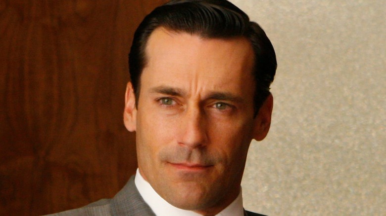 Jon Hamm as Don Draper looking stern