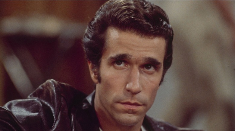 Fonzie smolders in leather jacket