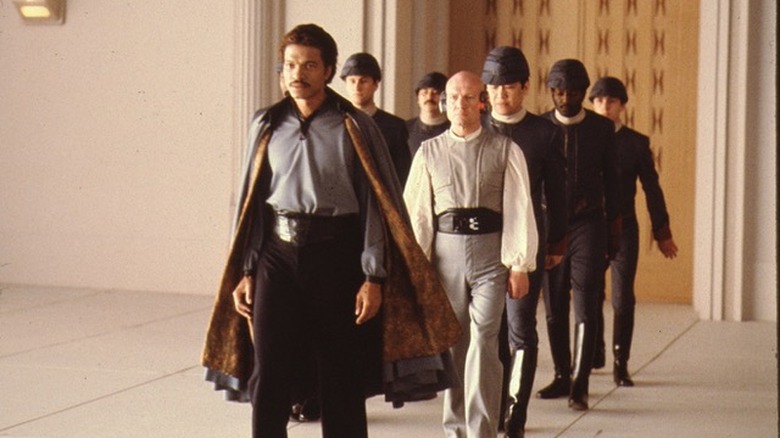 Lando hands Han over in The Empire Strikes Back