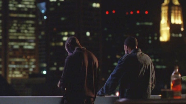 Idris Elba as Stringer Bell and Wood Harris as Avon Barksdale on The Wire