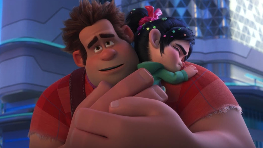 Ralph hugging Vanellope