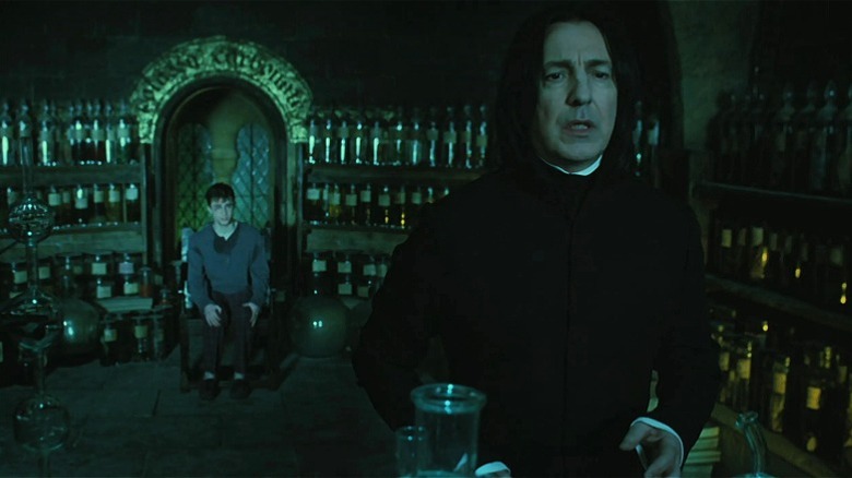Snape preparing Harry's Occlumency lesson (2007)