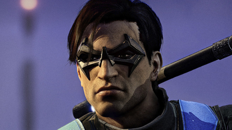 Nightwing holding baton