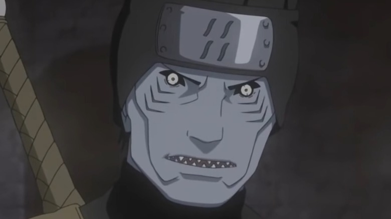 Kisame looking shocked in Naruto 