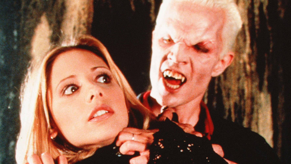 James Marsters as Spike and Sarah Michelle Gellar as Buffy Summers on Buffy the Vampire Slayer