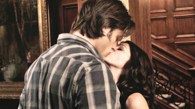 Jared Padalecki as Sam Winchester and Genevieve Padalecki as Ruby on Supernatural